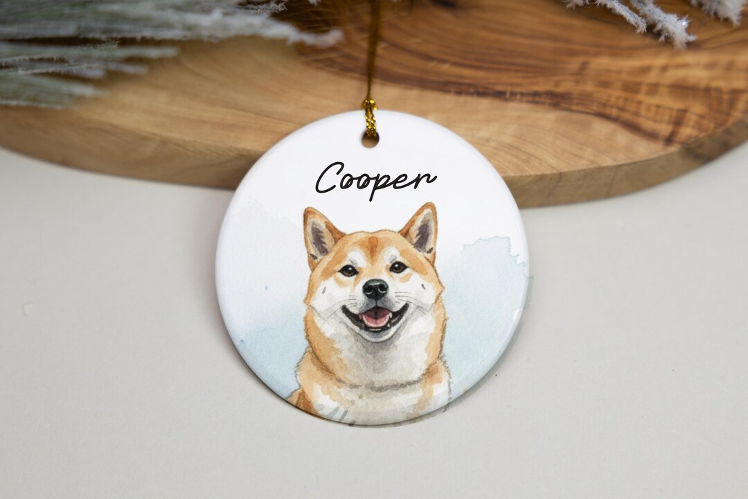 Custom Pet Portrait Ornament, Personalized Dog or Cat Photo Keepsake ...