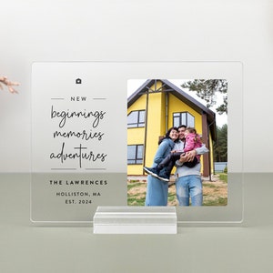 Personalisierte neues Haus Plakette, Housewarming Geschenk, erste Haus Geschenk, Abschlussgeschenk, Realtor, NHL01