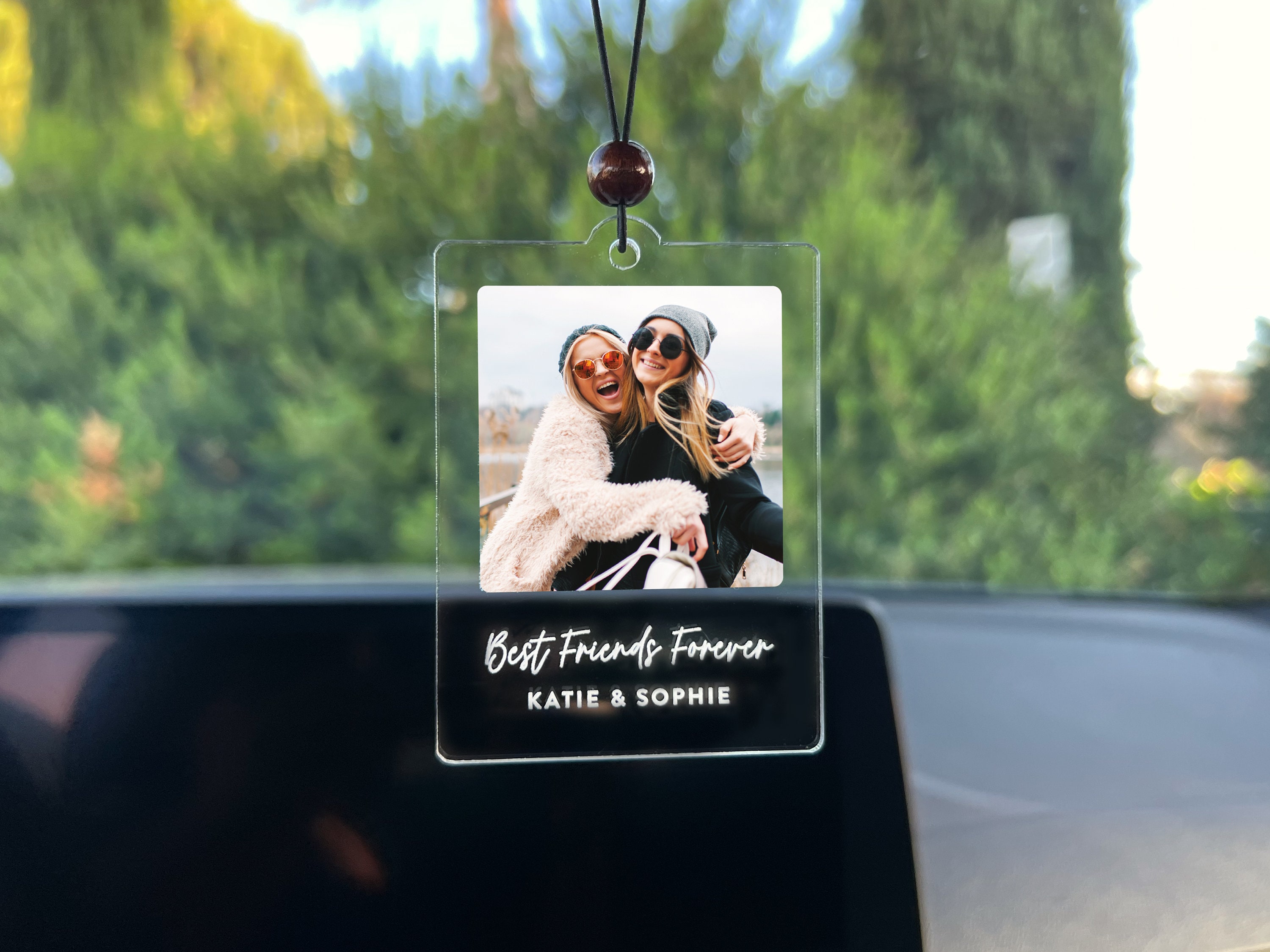 🎁Buy 2 FREE SHIPPING🎁Personalized Photo Ornament, Custom Ornament, Drive Safe, Friendship Best Friends, Couples Gift for Her/Him