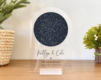 Star Map Plaque • The Night We Met • Wedding • Anniversary • Engagement • Valentines Day • Couples Gift • Acrylic Plaque • SMP01