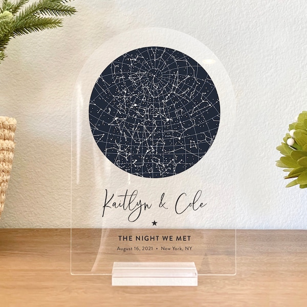 Star Map Plaque • The Night We Met • Wedding • Anniversary • Engagement • Valentines Day • Couples Gift • Acrylic Plaque • SMP01