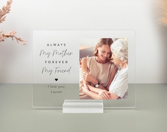 Placa fotográfica personalizada para el Día de la Madre: Regalo personalizado para mamá, abuela y madre.