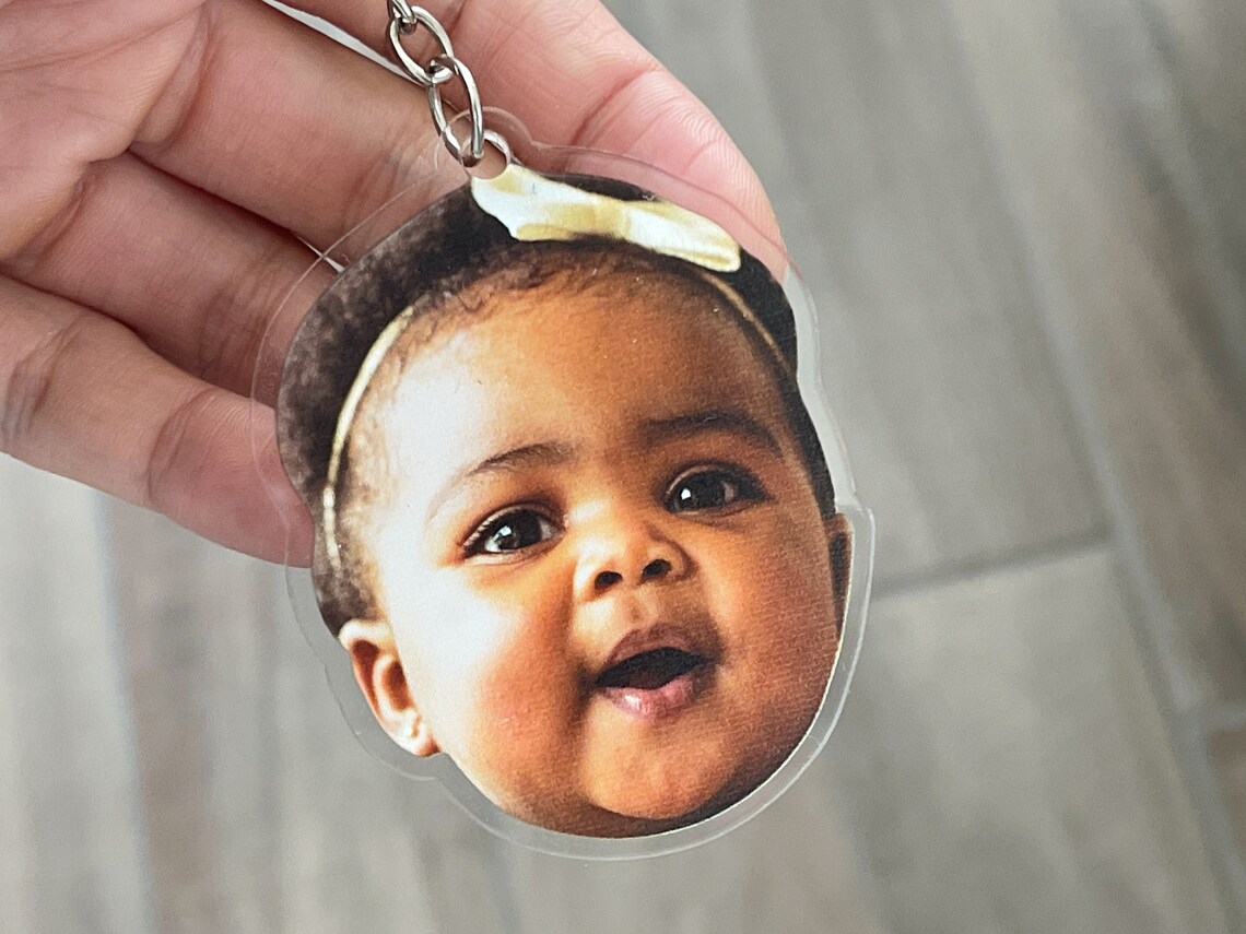 Custom Baby Face Keychain Gift for Mom Gift for Baby UV Etsy