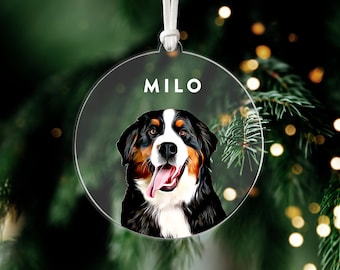 Décoration personnalisée pour animal de compagnie • Décoration personnalisée pour chien • Cadeaux pour les amoureux des animaux • Décoration de Noël • Cadeaux de Noël • PPO02