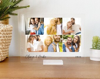 Placa de collage de fotos personalizada • Cumpleaños del mejor amigo • Para parejas Regalos de compromiso • Día de San Valentín • Regalo personalizado de aniversario • PCP01