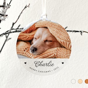 Personalized Pet Photo Ornament • Christmas Custom Pet Ornament • My First Christmas • Photo Ornament • Handmade Holiday Home Decor • PPO01