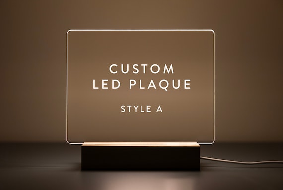 Custom LED Acrylic Plaque: Personalized Photo Gift, LED Signage, Small Business Sign, Custom Logo Sign, CPL01