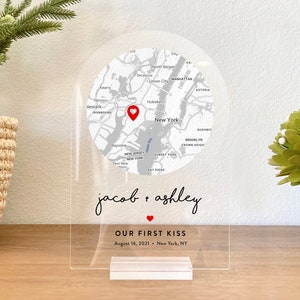 Custom Map Plaque • Where We Met • Wedding • Anniversary • Our First Date Map • Couples Gift • Engagement Gifts • Acrylic Plaque • CMP01