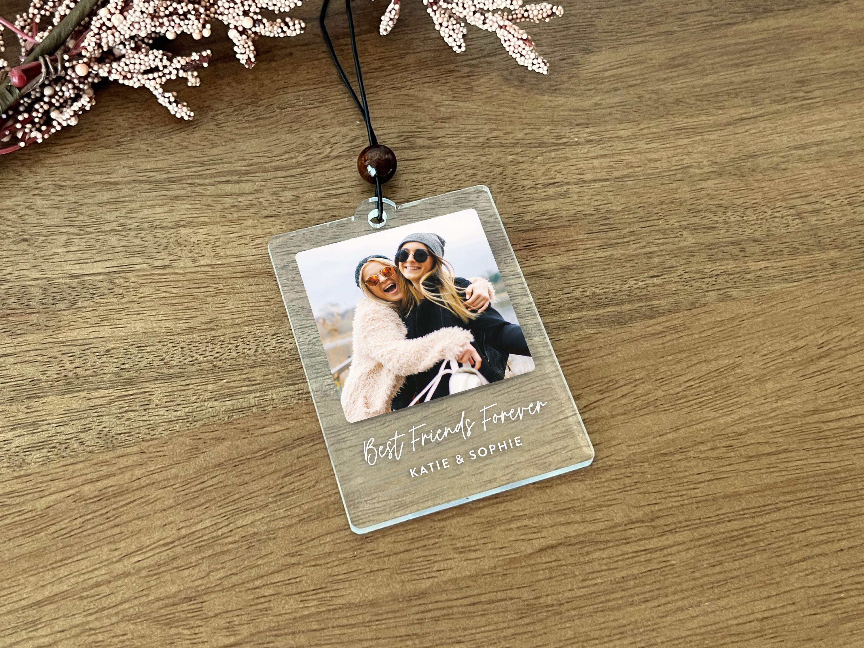 🎁Buy 2 FREE SHIPPING🎁Personalized Photo Ornament, Custom Ornament, Drive Safe, Friendship Best Friends, Couples Gift for Her/Him