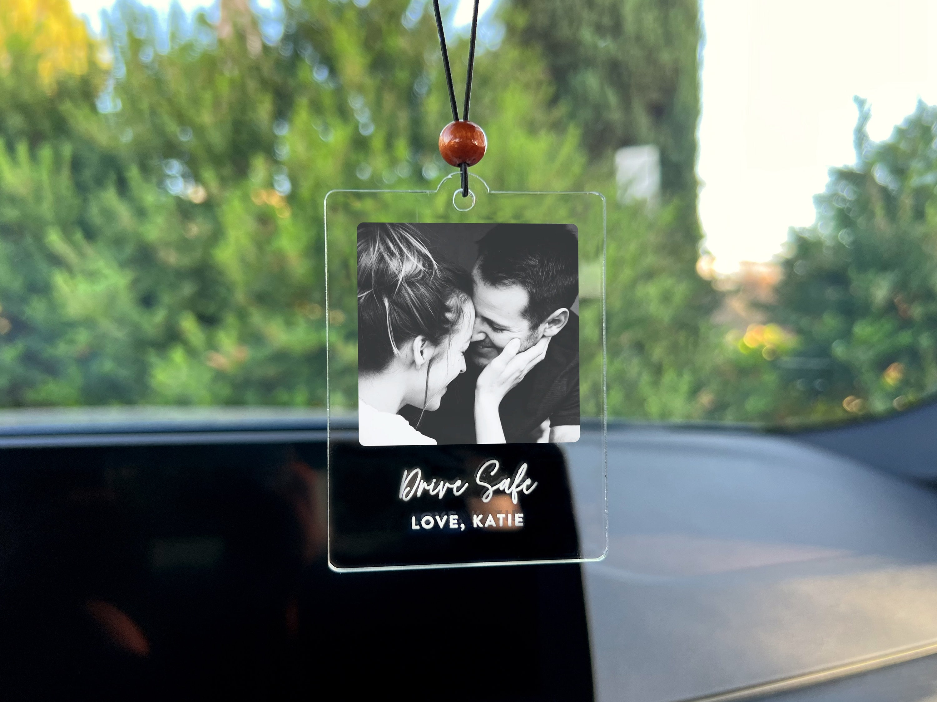 🎁Buy 2 FREE SHIPPING🎁Personalized Photo Ornament, Custom Ornament, Drive Safe, Friendship Best Friends, Couples Gift for Her/Him