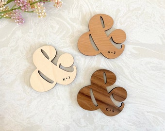 Custom Ampersand Magnet • Fridge Magnets • Anniversary • Wedding • Engagement • Couples Gifts • Wood Magnets • Valentine's Day Gift • AM01