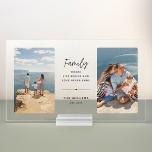 Personalized Family Photo Plaque: Custom Acrylic Portrait, Home Decor