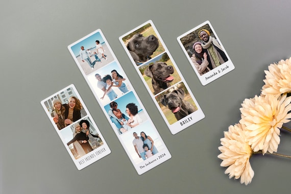 Personalized Photo Strip Magnet: Acrylic Fridge Magnet, Couples Gift