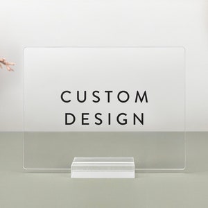 Custom Acrylic Plaque, Personalized Table Sign, Business Logo Display, Wedding Sign, Memorial, Engagement, Friendship, Event Decor, CP01