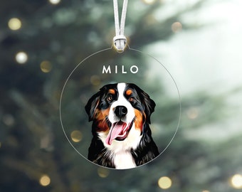 Personalized Pet Ornament, Custom Dog Ornament, Gifts for Pet Lovers, Pet Memorial Gift, Christmas Ornament, Christmas Gift, PPO02