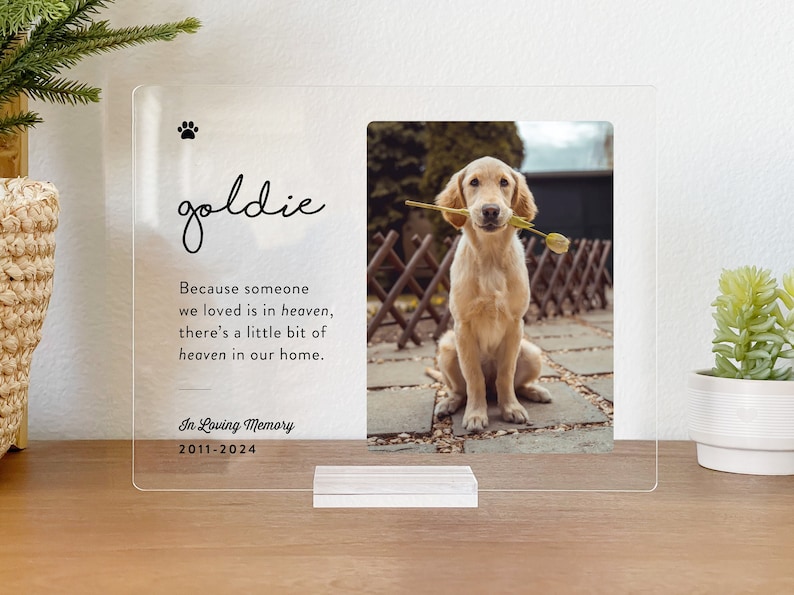 Pet Memorial Gift, Pet Memorial Keepsake, Pet Bereavement Gift, Dog Cat Loss Sympathy Gift, PMP01 Style A