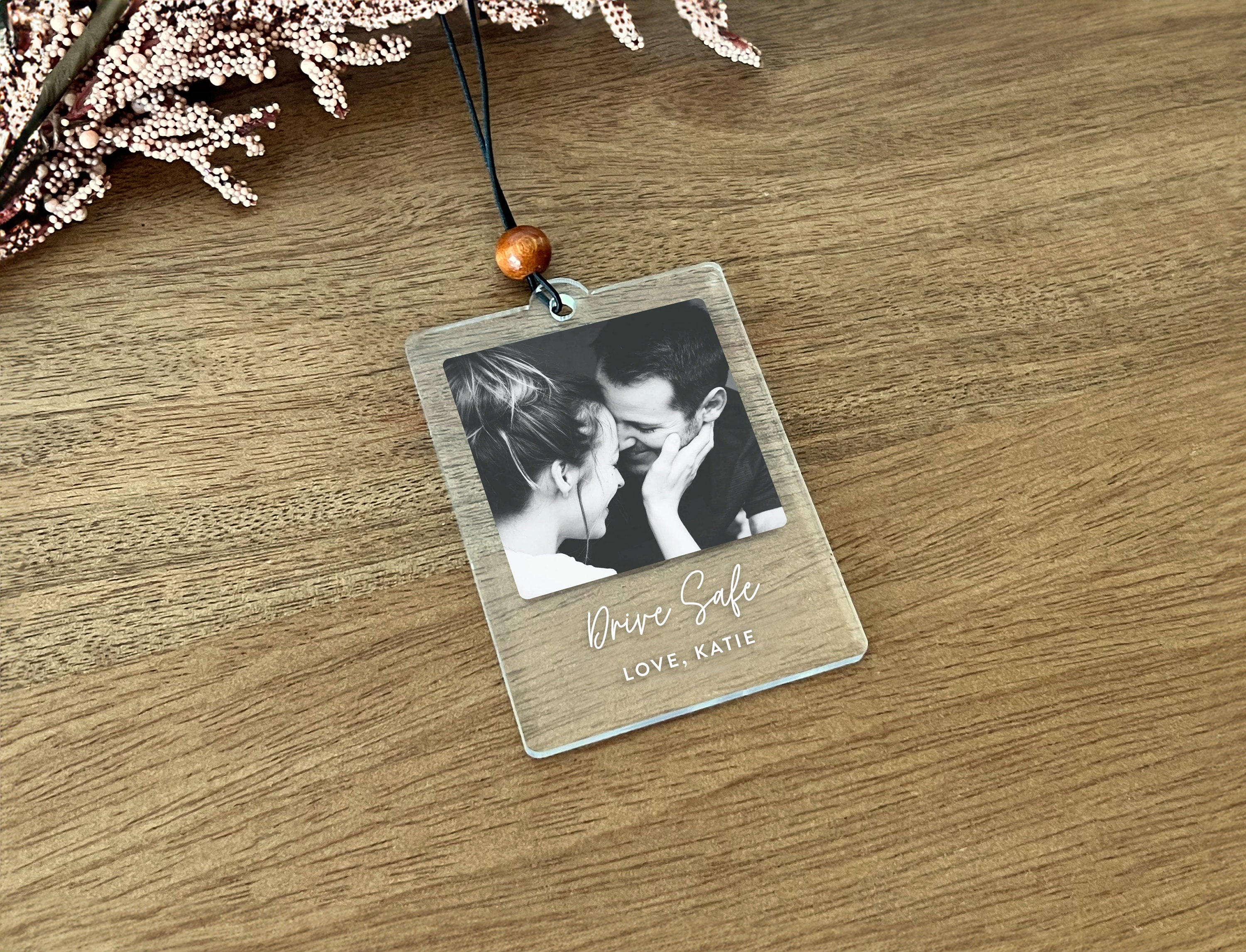 🎁Buy 2 FREE SHIPPING🎁Personalized Photo Ornament, Custom Ornament, Drive Safe, Friendship Best Friends, Couples Gift for Her/Him