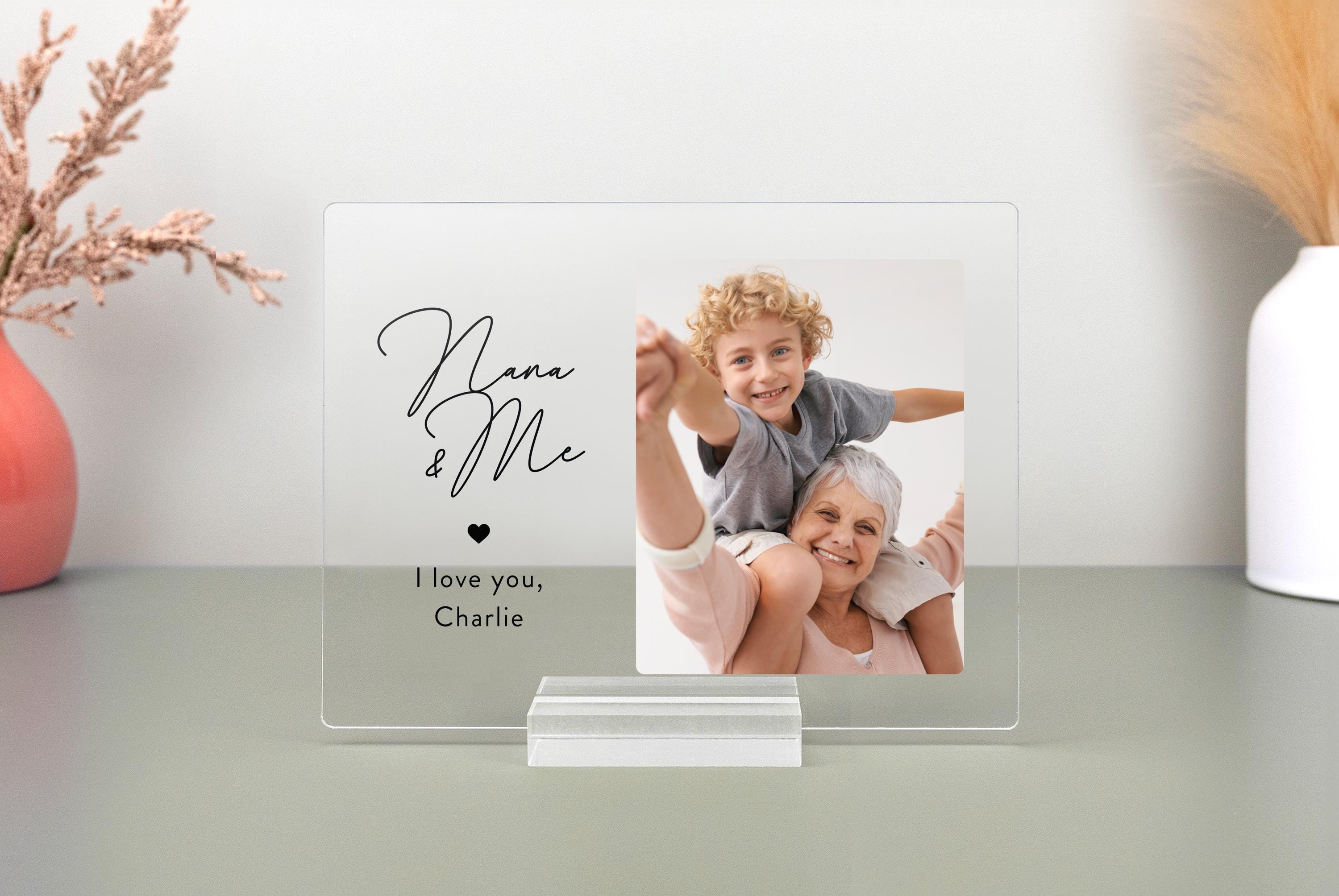 Gleevara Nanny Gifts, Butterfly Shaped Acrylic Plaque, Gifts For Nanny