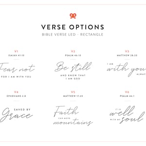 Puede incluir: Un fondo blanco con seis vers&iacute;culos b&iacute;blicos diferentes mostrados en caligraf&iacute;a negra. Cada vers&iacute;culo est&aacute; etiquetado con un n&uacute;mero y el libro y el cap&iacute;tulo correspondientes. Los vers&iacute;culos son: "No temas, porque yo estoy contigo" (Isa&iacute;as 41:10), "Estate quieto y reconoce que yo soy Dios" (Salmo 46:10), "Yo estoy con vosotros todos los d&iacute;as, hasta el fin del mundo" (Mateo 28:20), "Salvos por gracia" (Efesios 2:8), "La fe puede mover monta&ntilde;as" (Mateo 17:20) y "Todo est&aacute; bien para mi alma" (Salmo 46:1).