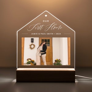 Personalisierte neues Zuhause LED-Licht, Einweihungsgeschenk, neues Zuhause Geschenk, erstes Haus Geschenk, Realtor Closing Geschenk, Home Sweet Home, NHL01