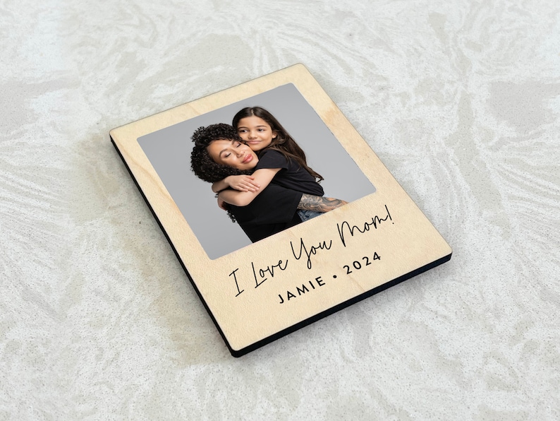 Mother's Day Photo Magnet Mothers Day Gift Personalized Gifts for Mom Nana Bonus Mom Custom Magnet MDM01 Maple