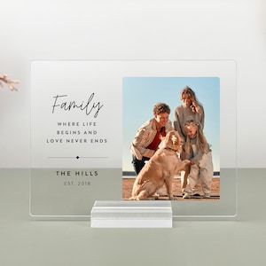 Personalized Family Photo Plaque: Custom Acrylic Portrait