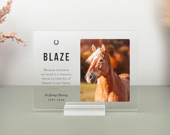 Horse Memorial Gift, Horse Photo Memorial Keepsake, Horse Sympathy Gift, Horse Gift, HMP01