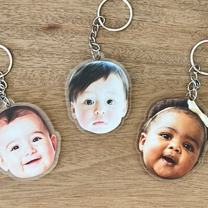 Custom Baby Face Keychain • Gift for Mom • Gift for Baby • UV Printed • Personalized Baby Face • Custom Keychain • Baby Girl Boy • FK01