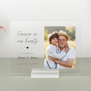 Custom Memorial Plaque Photo • In Loving Memory • Personalized Memorial Gift • Sympathy Gift • Bereavement Gift  • MP01