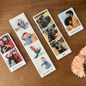 Personalized Photo Strips Magnet Photo Fridge Magnets Best Friends Couples Gift Wedding Engagement Gift For Her Photo Collage Picture • PM03