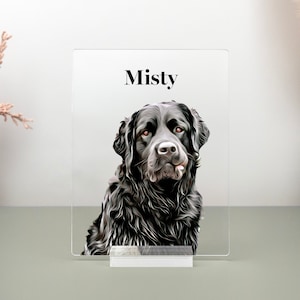 Custom Pet Portrait Gifts, Personalized Dog & Cat Portrait , Custom Pet Portrait, Pet Photo plaque. Pet Memorial Gift, Pet Owner Gift, PPP01