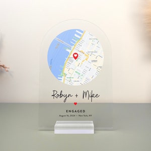 Plaque de carte personnalisée • Lieu de notre rencontre • Mariage • Anniversaire • Carte de notre premier rendez-vous • Cadeau pour couple • Cadeaux de fiançailles • Saint-Valentin • CMP01