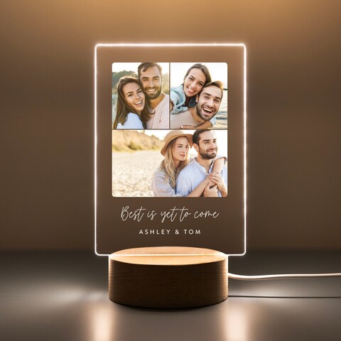 Custom photo collage LED light personalized acrylic plaque
