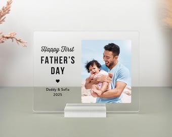 Personalisierte Vatertag Foto Plakette: Acryl Papa Geschenk