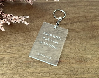Bible Verse Keychain • Bible Art • Christian Gifts for Women • Religious Gifts • Personalized Christmas Gift Handmade • BVK01