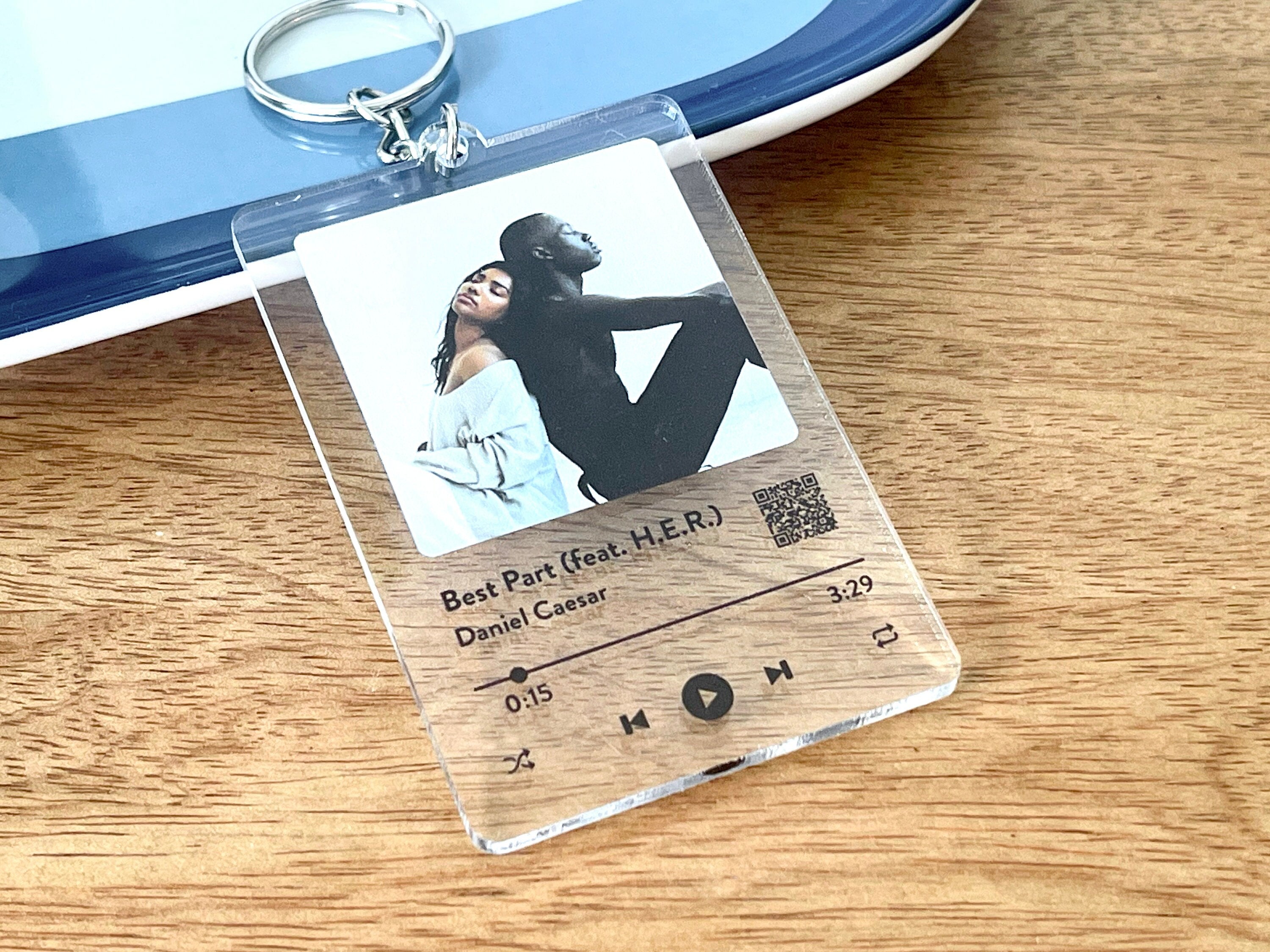 Custom Photo Music Keychain: Personalized Acrylic Song Gift, MK01