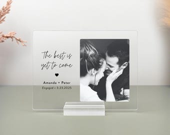 Engagement Gifts for Couple, Newly Engaged Gifts for Couple, Engagement Plaque, Personalized Custom Gift, Valentine's Day, EP02