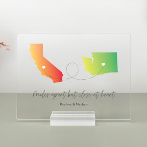 Personalisierte Ferngeschenk, Umzug Geschenk, Abschied Geschenk, Familie und Freunde, Geschenk von Zustand zu Zustand, Land zu Land Geschenk, LDP01