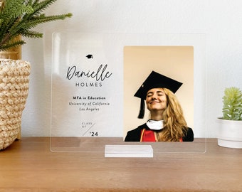 Graduation Gift • Graduation Plaque • New Graduate Gift • Class of 2024 • Clear Acrylic Plaque • Grad Gift for Her • GP01