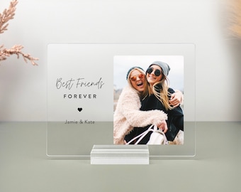 Best Friend Gift • Personalized Gifts for Her • Best Friend Birthday Gift • Clear Acrylic Plaque • Custom Galentine's Gift • BFP01