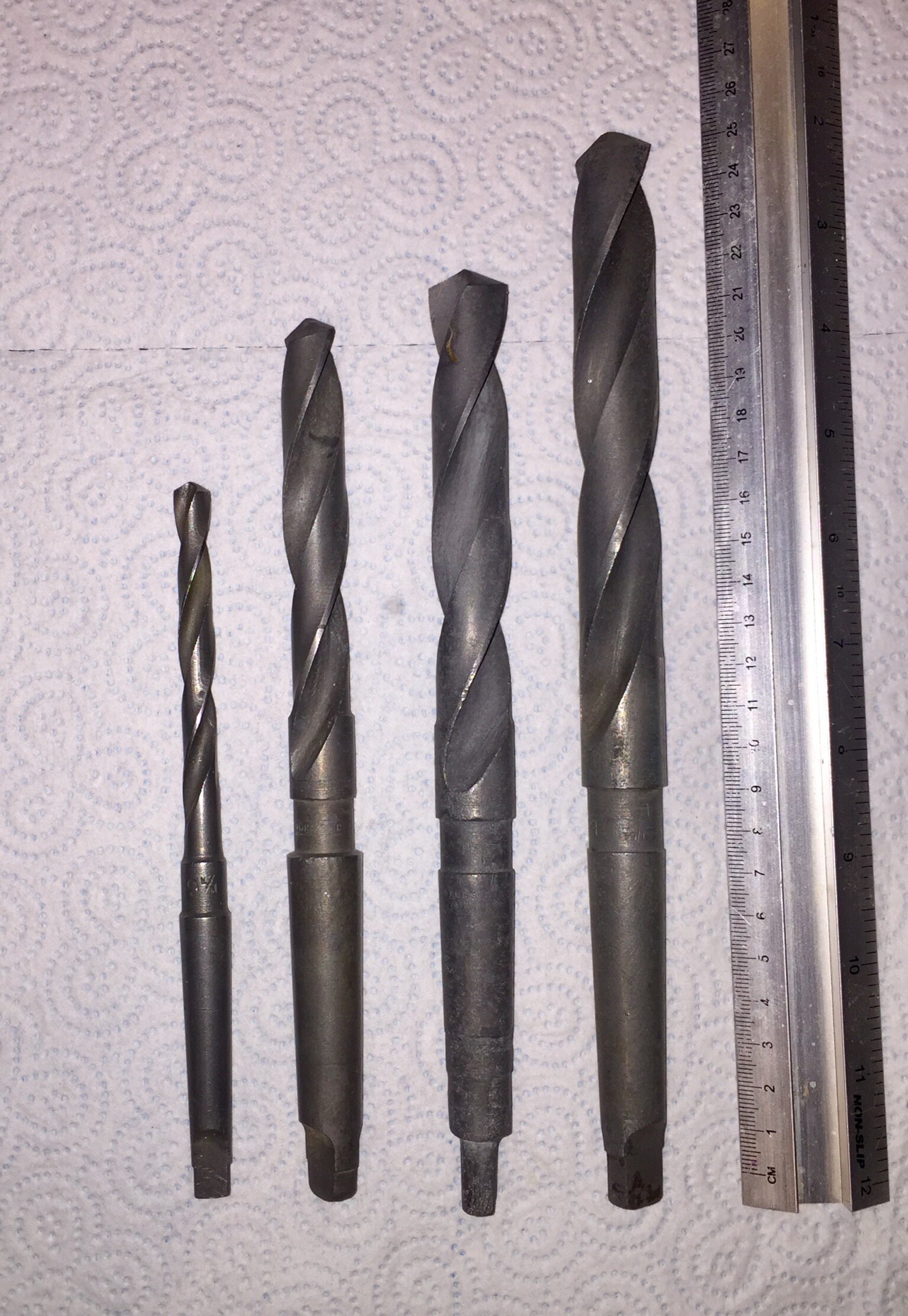 4 vintage morse taper drill bits Etsy