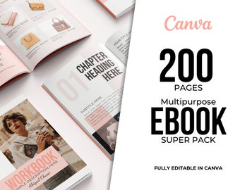 Bewerkbare Canva e-booksjabloon: Bedrijfshandleiding van 200 pagina's