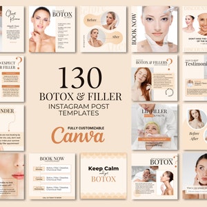 Instagram-sjabloon Botox en filler, verpleegkundige injector-sjablonen, canva-sjablonen, Botox-sjablonen, Medspa-sjablonen, huidverzorging Instagram Post
