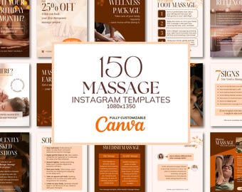 150 Massage Therapist Instagram Templates, Medical Spa Post, Marketing Instagram Feed, Beauty Business
