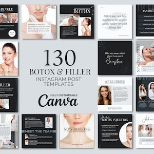 Modello Instagram Botox e Filler, Modelli Iniettori per infermiere, Modelli Canva, Modelli Botox, Modelli Medspa, Post Instagram per la cura della pelle