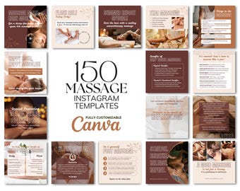 150 Massage Therapist Instagram Templates, Medical Spa Post, Marketing Instagram Feed, Beauty Business