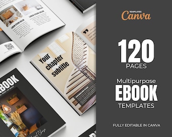 Editable Canva Ebook Template: 120-Page Business Guide (Digital Download)