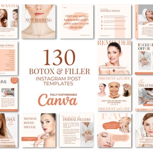 Instagram-sjabloon Botox en filler, verpleegkundige injector-sjablonen, canva-sjablonen, Botox-sjablonen, Medspa-sjablonen, huidverzorging Instagram Post