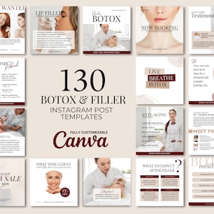 Modello Instagram per Botox e Filler, Modelli per Infermieri Iniettori, Modelli Canva, Modelli per Botox, Modelli per Medspa, Post Instagram per la Cura della Pelle