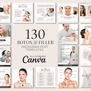 Modello Instagram Botox e Filler, Modelli Iniettori per infermiere, Modelli Canva, Modelli Botox, Modelli Medspa, Post Instagram per la cura della pelle